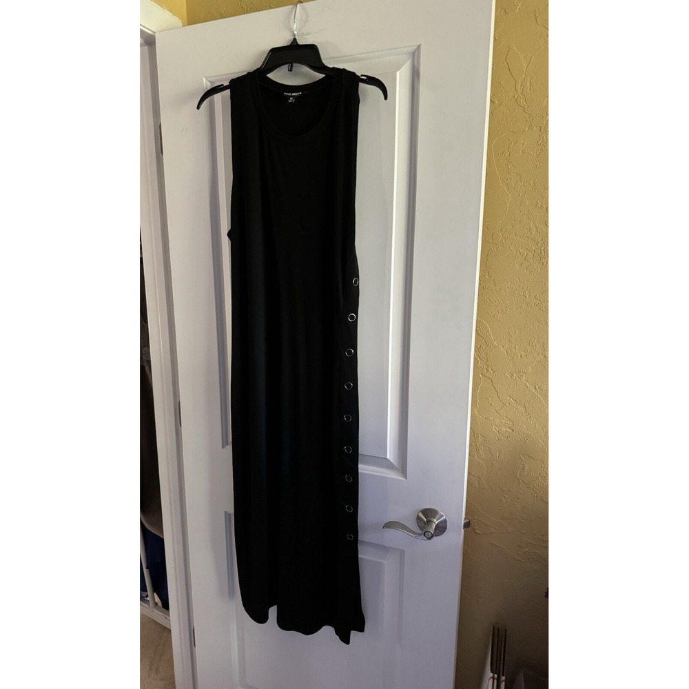 Steve Madden Dress Women's Size 1X Black Sarah Maxi Body Con